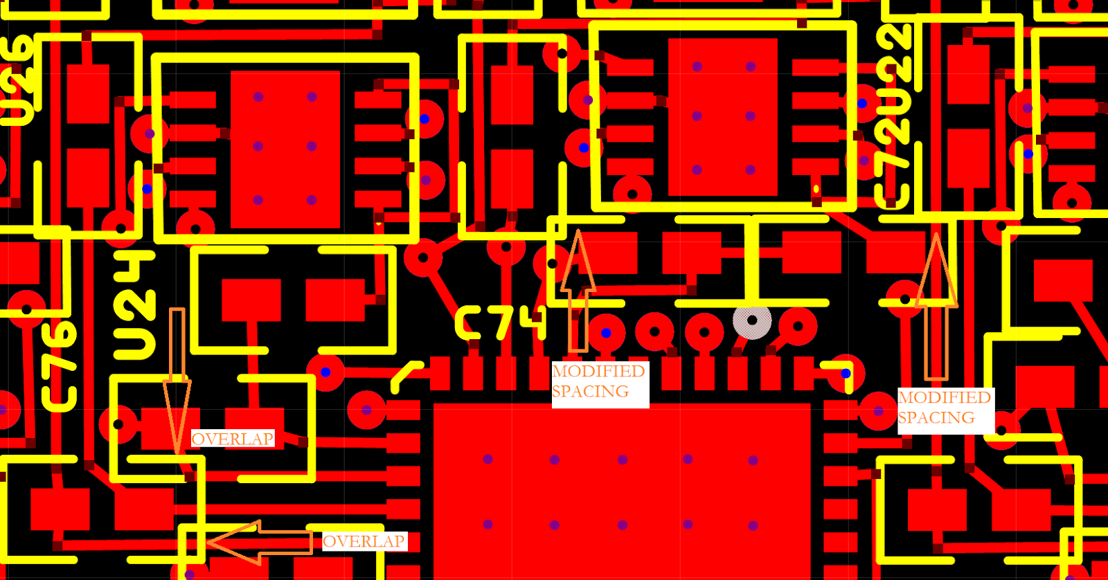 可能被全自動系統(tǒng)(機器裝配)拒絕的違反設計規(guī)則的實例 可能被全自動系統(tǒng)(機器裝配)拒絕的違反設計規(guī)則的實例